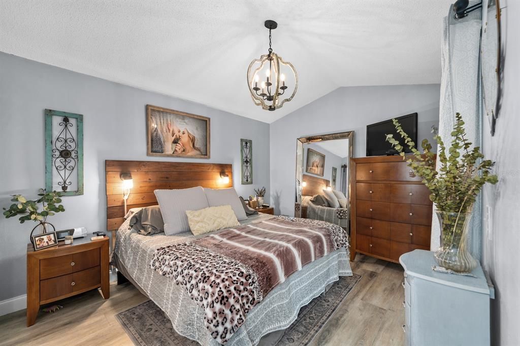 Beautiful Master Bedroom with access to the backyard.