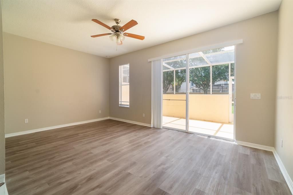 vinyl plank floors living area