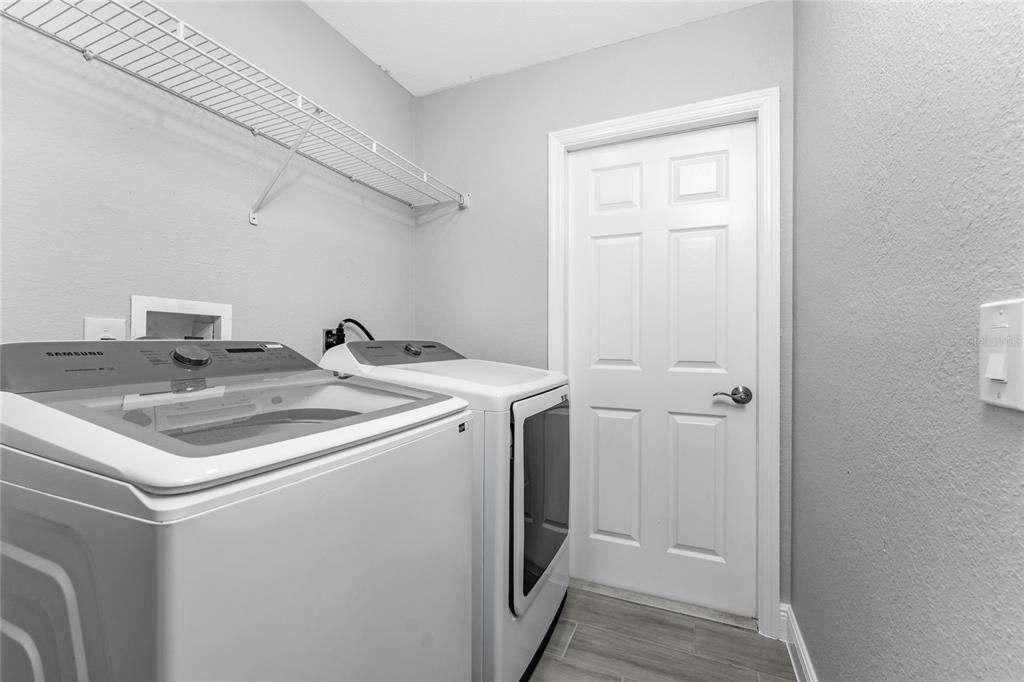 Laundry room with garage access