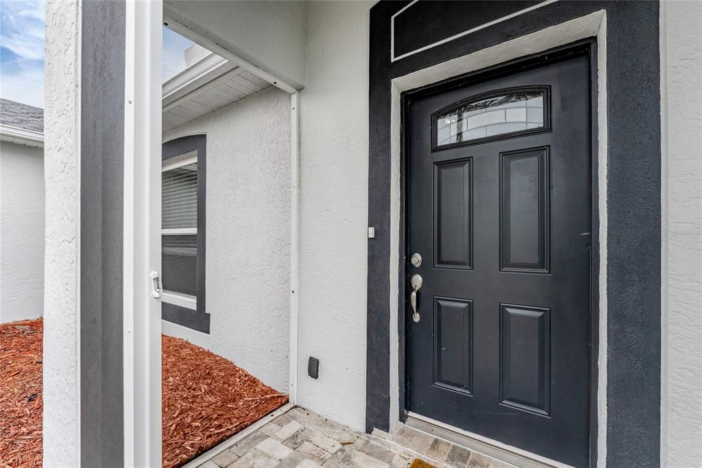 Screened-in front porch