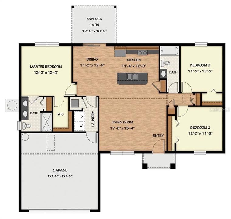 Active With Contract: $259,900 (3 beds, 2 baths, 1438 Square Feet)