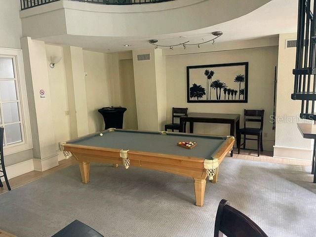 Clubhouse with billiard table