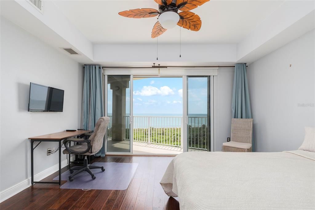 Master Bedroom w Electric Hurricane Shutters