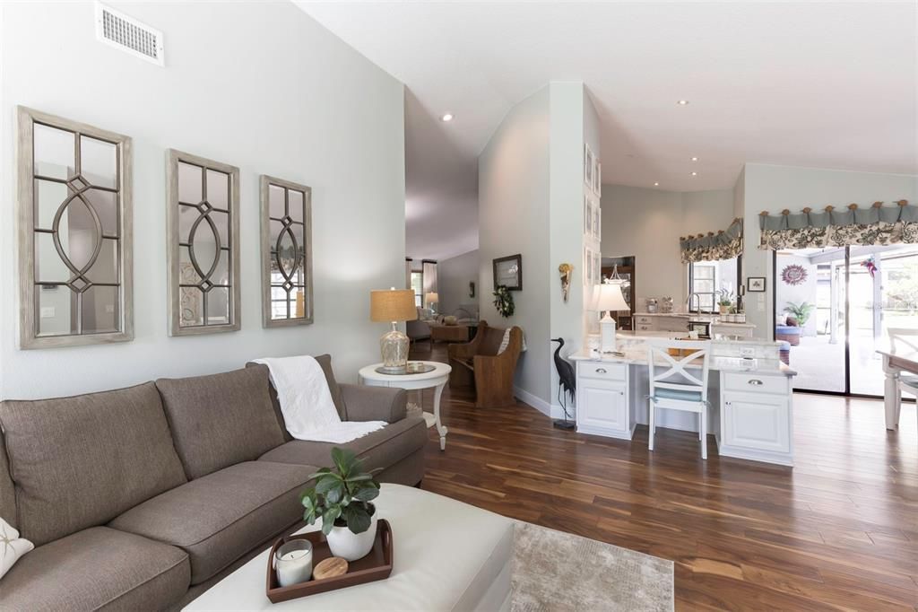 Alternate View of Family Room looking into kitchen