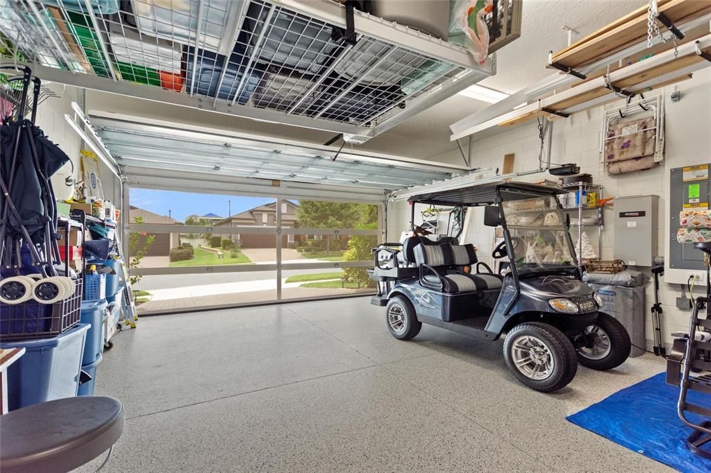 3 car Tandem Garage with 4 ft Extension & Epoxy Flooring