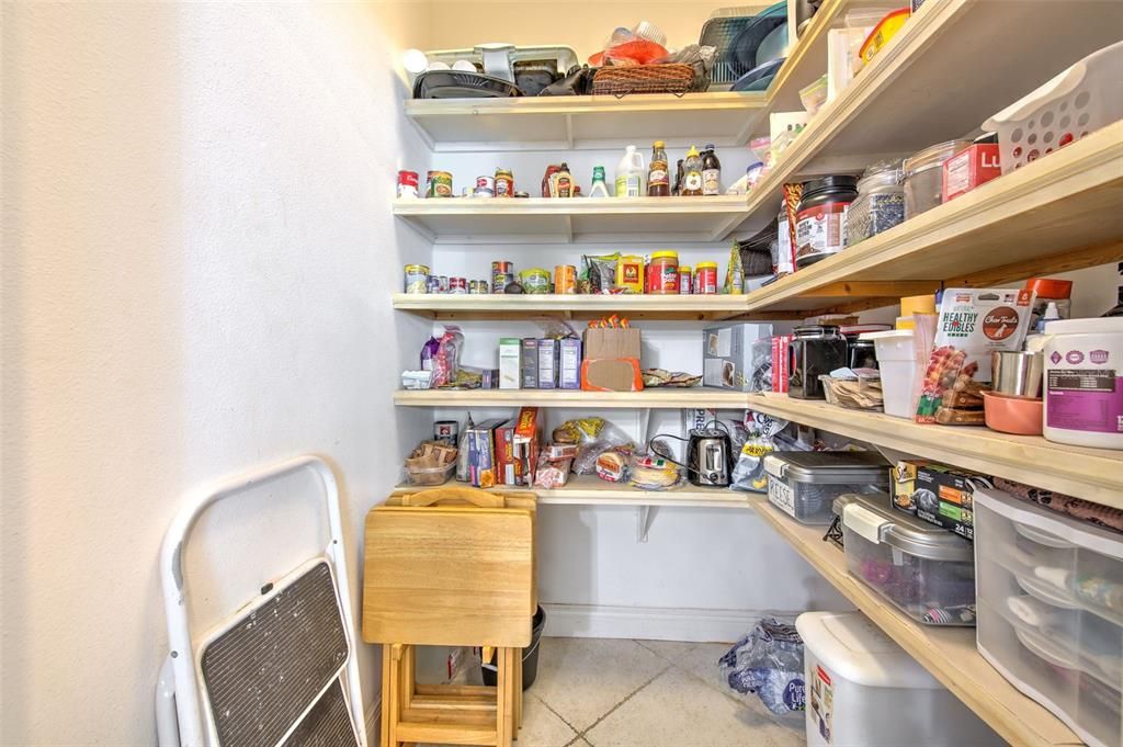 Oversized walk-in pantry!