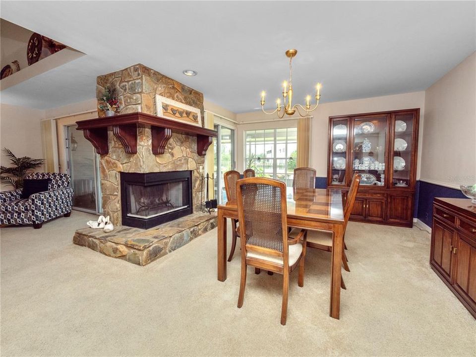 Fireplace in Dining / Family Room