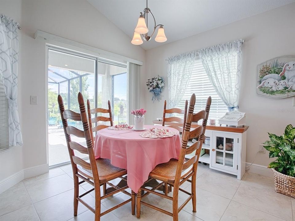 LOVELY DINETTE WITH POOL AND POND VIEWS