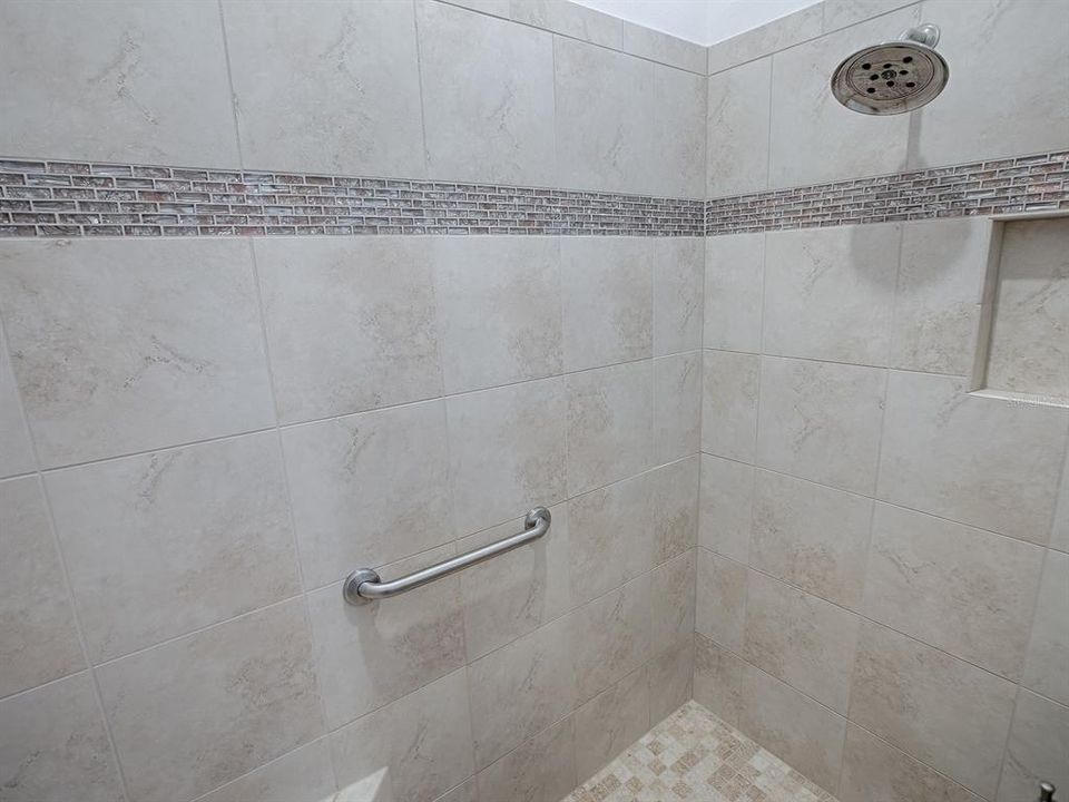 ROMAN STYLE, FULLY TILED WALK IN SHOWER