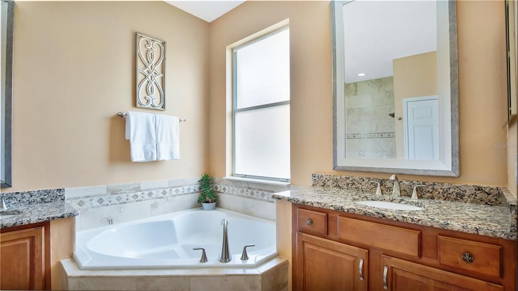 Soaking Tub in Primary Bathroom