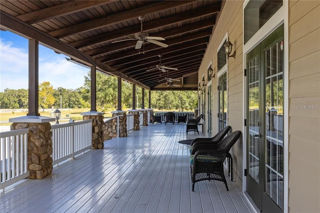 wrap around porch on clubhouse