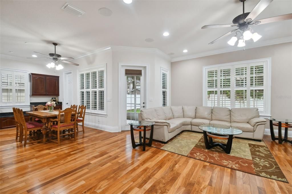 Spacious living room and dining room - open floor plan