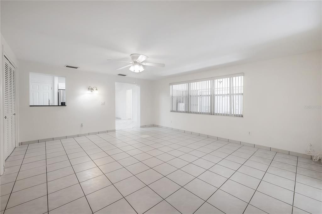 Rear family room with wall-to-wall closets