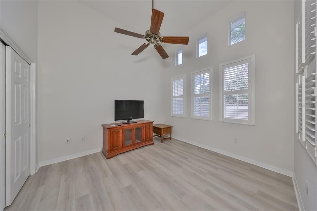 Bedroom in front of home near front door