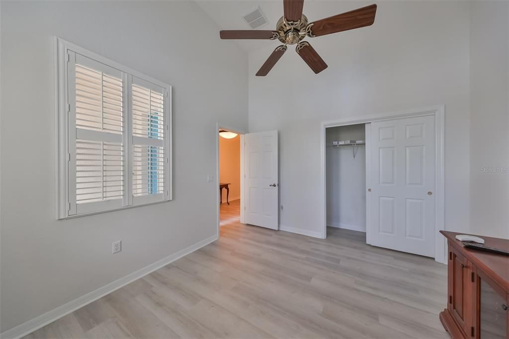 Looking out into the hallway from the 3rd bedroom