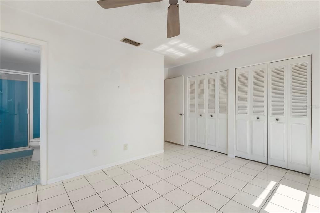 Master bedroom dual closets