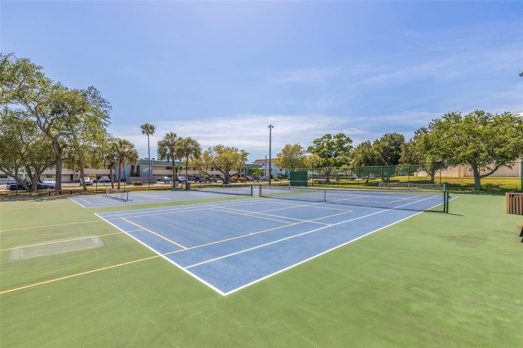 Tennis and pickleball courts right across the street