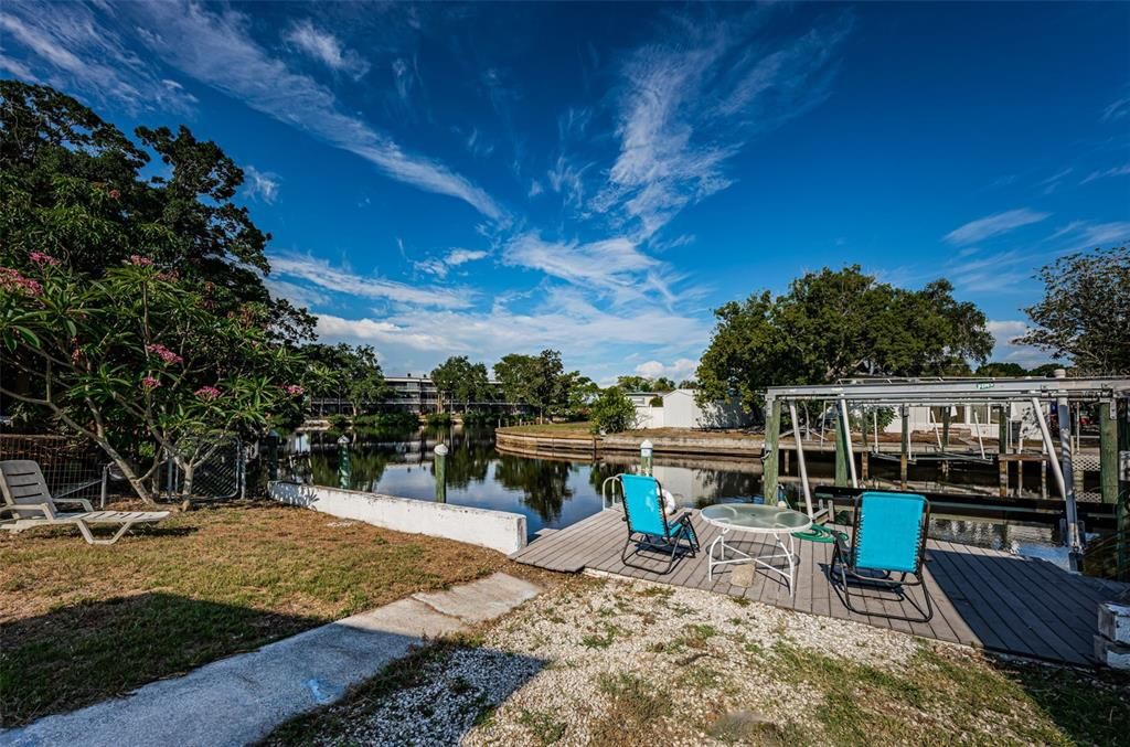 Dock and boat lift in your own backyard!