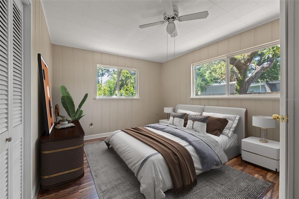 Main bedroom with virtual staging