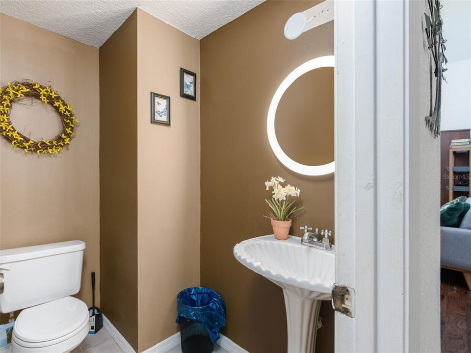 Love this mirror in one of 2 powder rooms!