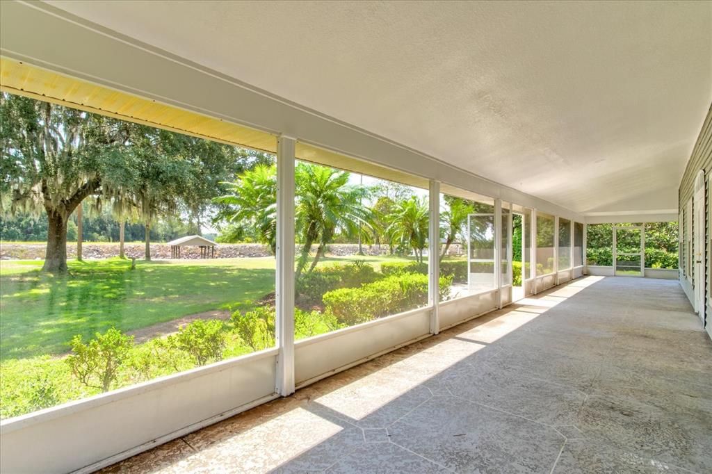 Screened back porch