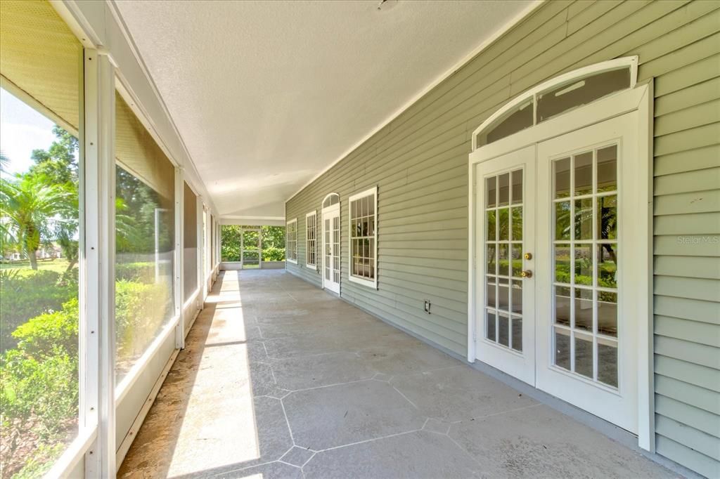 Screened in back porch