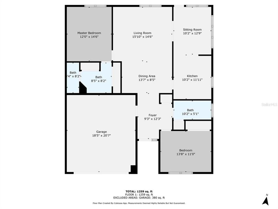 For Sale: $310,000 (2 beds, 2 baths, 1205 Square Feet)