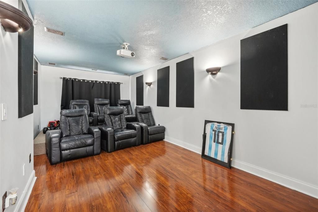 Theater room - Theater recliners are included with purchase