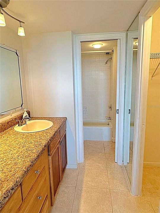 Bathroom ensuite with pocket door private commode