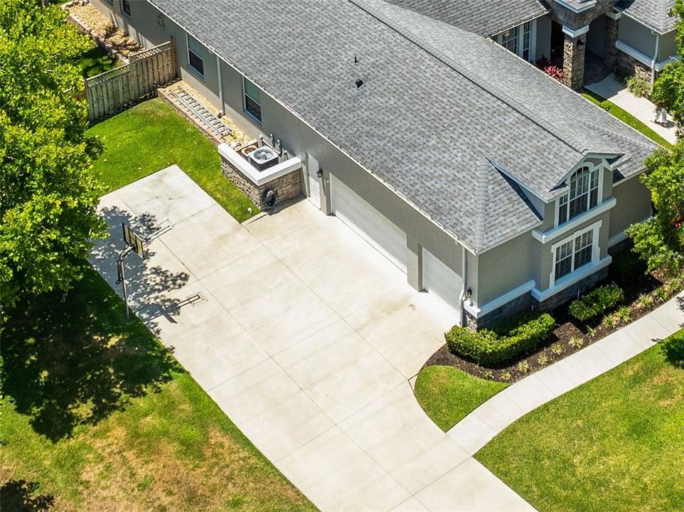 Side entry 3 car garage