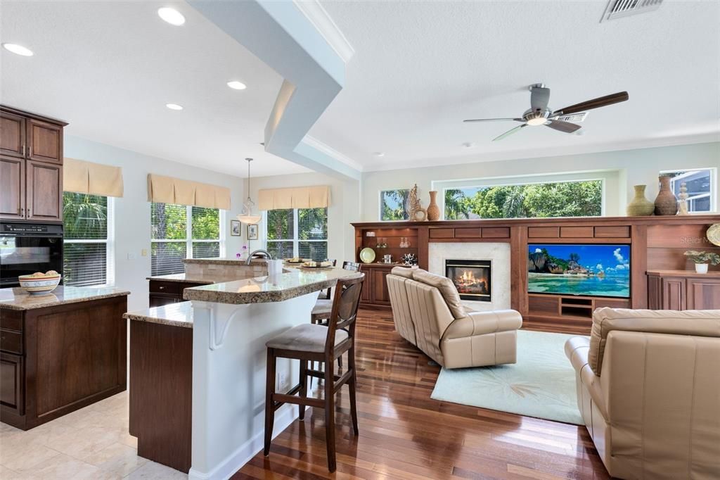 Kitchen open to family room