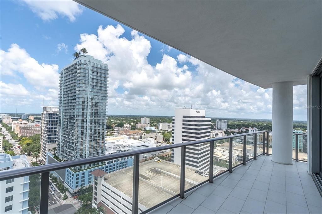 Skyline views from the west facing balcony