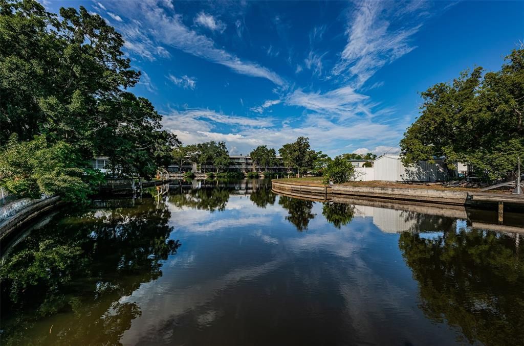 A view down the saltwater canal.