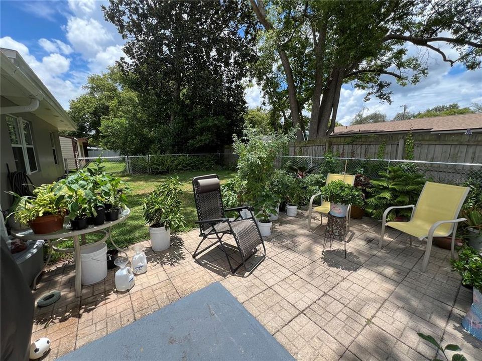 Fully Fenced-In Backyard with a patio