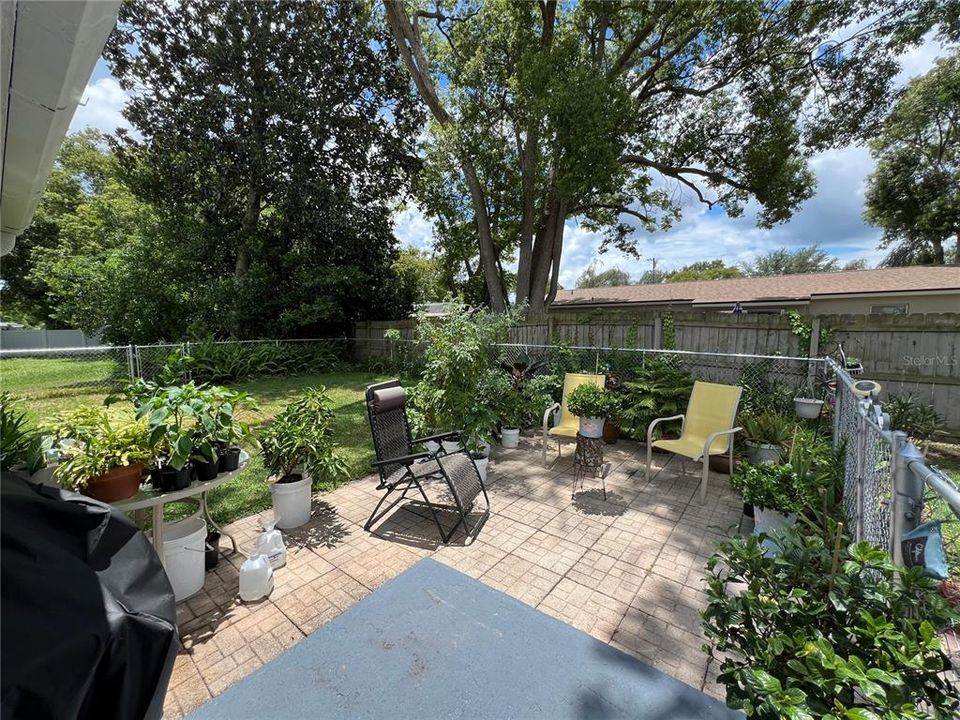 Fully Fenced-In Backyard with a patio