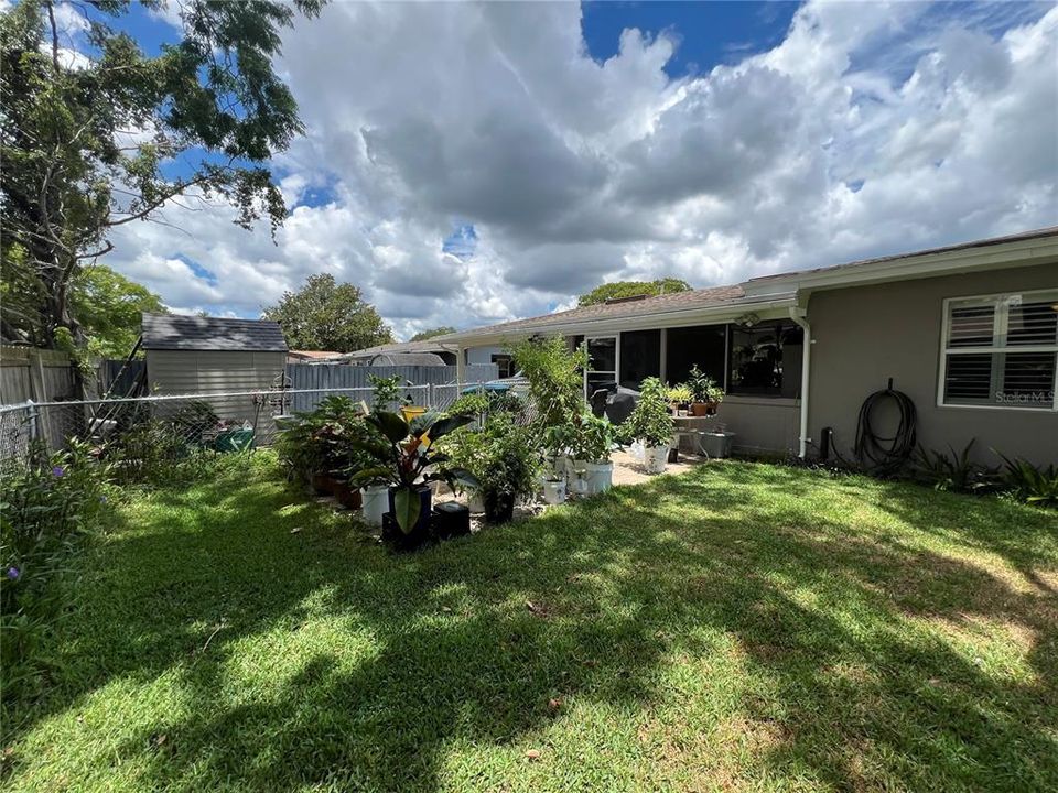 Fully Fenced-In Backyard with a patio