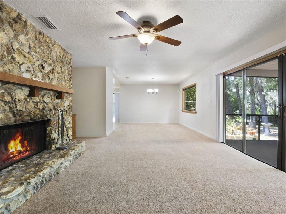 Family Room with Fireplace