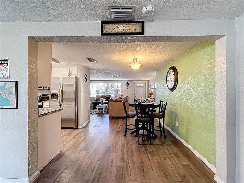 Entry into Family Room looking into Dining Room