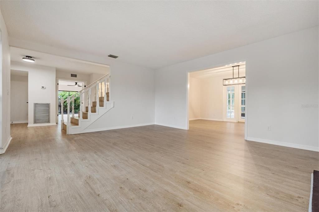 View from living room to formal dining room