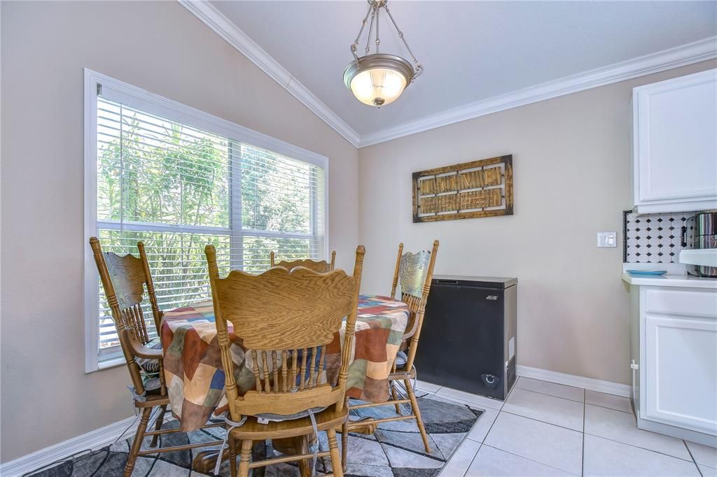 Breakfast nook with views is the perfect spot for informal meals!