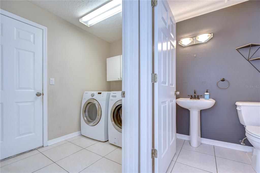 Laundry room & half bath!