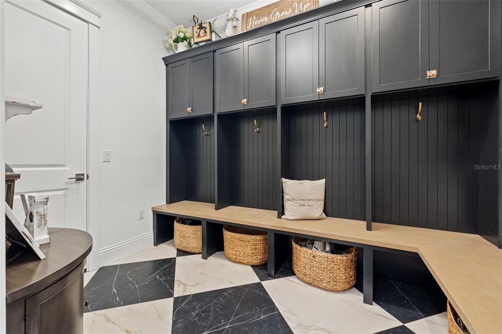 Impressive mudroom with ample storage!