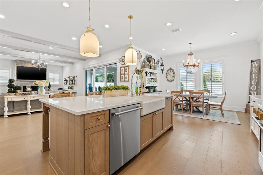 Stunning Kitchen! Notice the light fixtures!