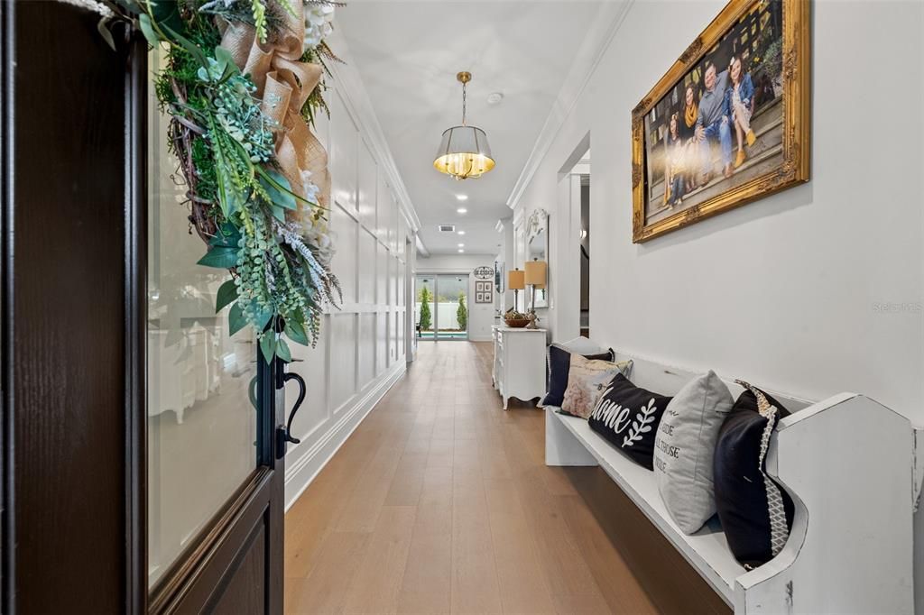 Entry way to the some showcasing the beautiful hardwood floors!