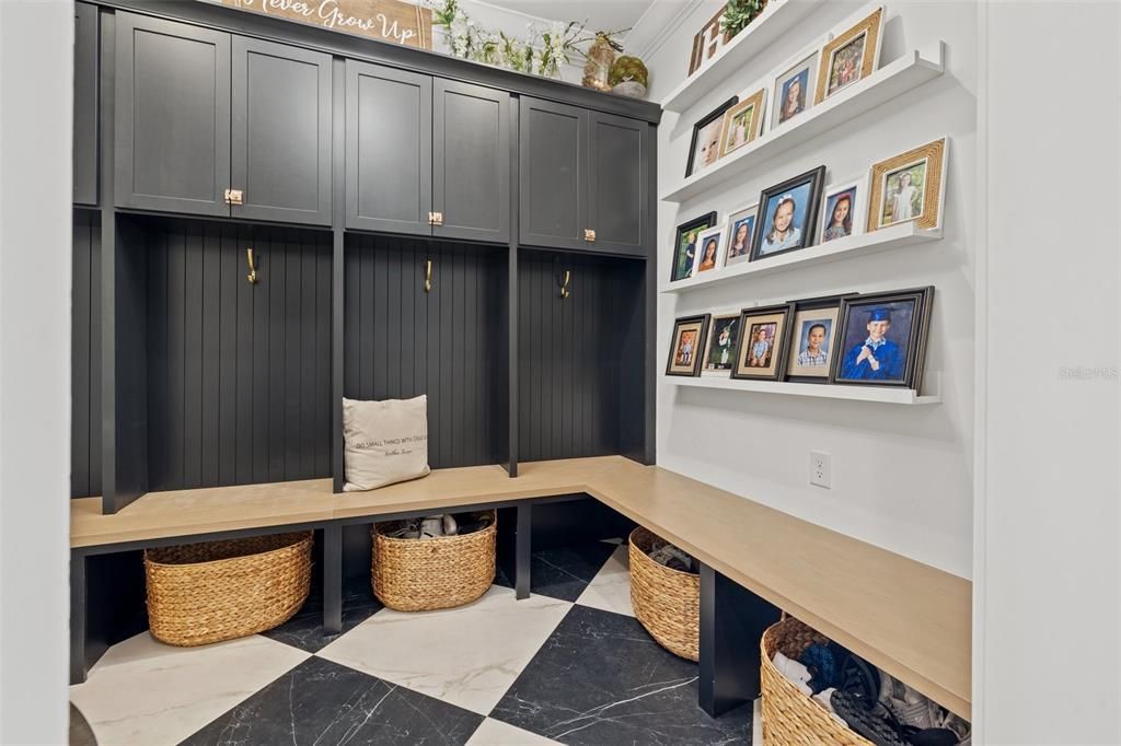 Impressive mudroom with ample storage!