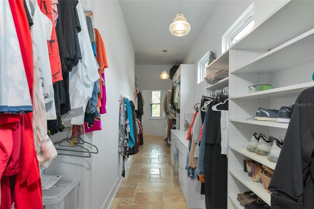 Massive walk-in closet