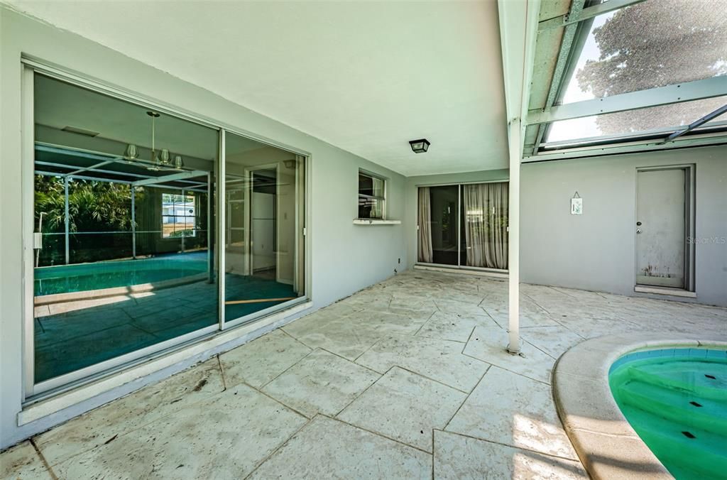 Sliding doors from Dining Room