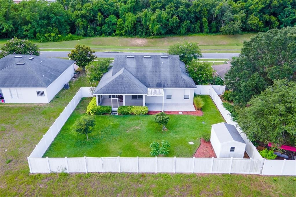 Aerial of Back Exterior