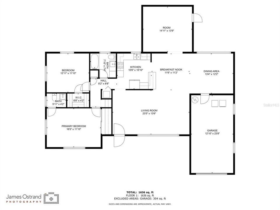 For Sale: $425,000 (2 beds, 1 baths, 1636 Square Feet)