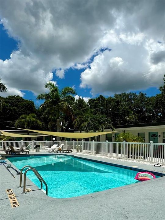 pool in middle of courtyard